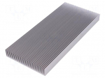 Heatsink: extruded | grilled | natural | L: 200mm | W: 90mm | H: 17mm | raw