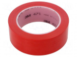 Tape: marking | red | L: 33m | W: 38mm | Thk: 0.13mm | 2.5N/cm | 130%