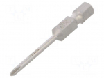 Screwdriver bit | Phillips | PH0 | 1/4" | Overall len: 50mm