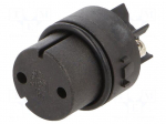Connector: circular | contact insert | female | PIN: 2 | 10A | 250V | 1mm2