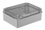S-BOX box surface mounting IP65 190x140x70mm transparent cover grey