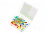 Diode: LED-kit | THT | 5mm | 100pcs | 1.8&divide;2.4/2.7&divide;3.4VDC | plastic box