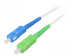 Fiber patch cord | OS2 | SC/APC,SC/UPC | 3m | 9/125um | LSZH | white | LAN