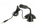 Microphone | black | Jack 3,5mm | 1.1m | -62dB | 100Hz&divide;16kHz