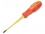 Screwdriver: insulated | slot | 4x0.8mm | Blade length: 100mm