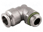 Push-in fitting | angled | -0.99&divide;20bar | nickel plated brass