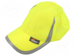 High-visibility cap | adjustable,vented | Size: 56&divide;61mm | yellow