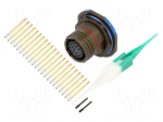 Connector: military | socket | female | PIN: 22 | straight | crimped