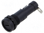 Fuse holder | 6.3x30mm | 15A | 250VAC | on panel | UL94V-0 | PBT