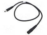 Cable | 1x1mm2 | DC 5,5/2,1 socket,DC 4,8/1,7 plug | straight | 0.5m