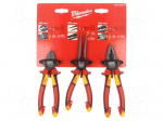 Tools set: pliers | side,universal,elongated | 3pcs.