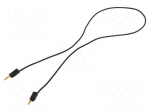 Test lead | 60VDC | 30VAC | 10A | banana plug 2mm,both sides | black