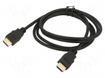 Cable | HDMI plug,both sides | HDMI 2.0 | 4K,UHD 2160p | 1.5m | black