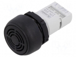 Signaller: sound | 22mm | &Oslash;22.5mm | IP40 | black | 18&divide;30VDC | 18&divide;30VAC