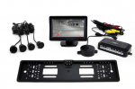 Auto- ja mootorrattatooted, elektroonika, navigatsioon, CB raadio // Parkimisandurite s&uuml;steemid | Keskluku s&uuml;steem | Autoalarmid // Zestaw czujnik&oacute;w tft01 4,3" z kamerą cam-402 led 4 sensory czarne "gold"