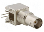 Connector: BNC | socket | female | angled 90&deg; | 50&Omega; | THT | polypropylene