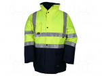 Work jacket | Size: XXXXL | yellow-navy blue | warning,all-season
