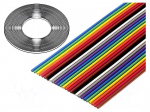Wire: ribbon | 26x28AWG | 1.27mm | stranded | Cu | unshielded | PVC | 50V