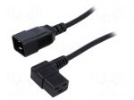 Cable | 3x1.5mm2 | IEC C19 female angled,IEC C20 male | PVC | 3m