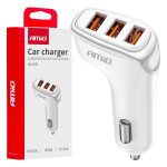 Mobiiltelefonid ja tarvikud // USB autolaadijad // Ładowarka samochodowa 3x usb-a 3.1a amio-03885