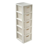 Furniture sections and sets // Kontorim&ouml;&ouml;bel // Regał z 5 koszykami BranQ biel antyczna