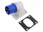Connector: AC supply | socket | male | 16A | 230VAC | IEC 60309 | IP44