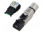 Connector: RJ45 | plug | PIN: 8 | Cat 6a | shielded | 8p8c | 5.5&divide;10mm | IDC