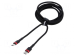 Cable | High Speed,USB 2.0 | USB C plug,both sides | 2m | black | 100W