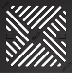 ACO Self Europoint cast iron grate 25x25cm, B125