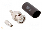 Connector: BNC | plug | male | straight | 50&Omega; | soldering,crimped | PTFE