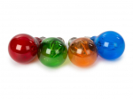 FILAMENT LIGHT BULB SET - A60 - COLOURED GLASS - 4 pcs - RED - GREEN - BLUE - ORANGE