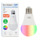 PNI SmartHome SM7RGBW LED light bulb 7W adjustable RGBW light, programmable WiFi, internet control, Tuya Smart App, Amazon Alexa compatible and Google Home