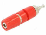 Laboratory connector: 2mm banana | socket | 6A | 30VAC | 60VDC | 35mm