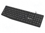Keyboard | NAUTILUS | black | USB A | CZ layout,wired,SK layout,slim