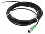 Cable: for sensors/automation | M12 | PIN: 3 | straight | 5m | plug | 4A