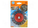 Wheel brush | 100mm | brass | plunger | 6mm