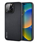 Back panel cover Dux Ducis Apple iPhone 14 Pro Fino case cover nylon-covered Black