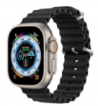 Strap Dux Ducis  Strap Watch Strap 8 / 7 / 6 / 5 / 4 / 3 / 2 / SE (41 / 40 / 38mm) Silicone Band Bracelet Black