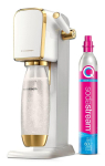 SodaStream Soda Maker ART White-Gold with PET Bottle 1L