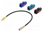 Cable | 200mm | Fakra female,SMB male | straight