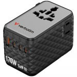 Verbatim Travel Adapter EU / UK / US / 2x USB-A / 3x USB-C 70W