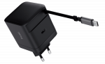 Charger Trust Maxo 65W Black USB-C 67 cm Retractable wire