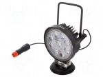 Working lamp | 12W | 1400lm | -30&divide;60&deg;C | 112x60x200mm | IP67 | 10&divide;30VDC