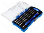Tools set: screwdriver bits | plastic cassette | 18pcs.