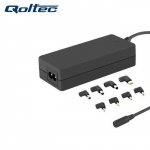 Qoltec 50012 Universal 90W (Max 4.75A) AC Automatic Notebook Charger with 8 Plugs Black