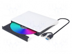 External DVD drive | white,black | DC,USB A plug,USB C plug