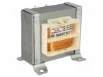 Transformer: mains | 25VA | 230VAC | 15V | 15V | 0.85A | 0.85A | IP00