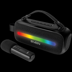 Speaker SVEN PS-255, black (12W, Bluetooth, FM, USB, karaoke mic, 3600mAh)
