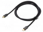 Cable | mini DisplayPort plug,both sides | DisplayPort 1.2 | black