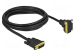 Cable | DVI-D (24+1) plug,DVI-D (24+1) plug 90&deg; up/down | Len: 2m